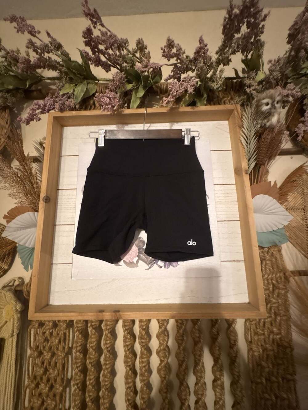 Alo Yoga High-Waist Biker Shorts Size S Black